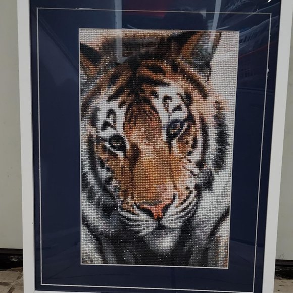 16 X 20: 5D Diamond Painting of "A Lovely Tiger" - Picture 1 of 1